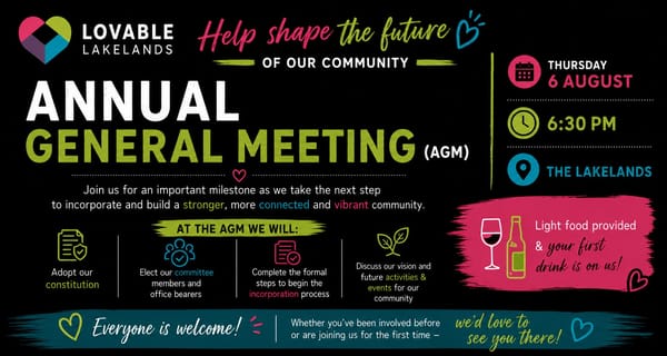Lovable Lakelands Annual General Meeting (AGM)